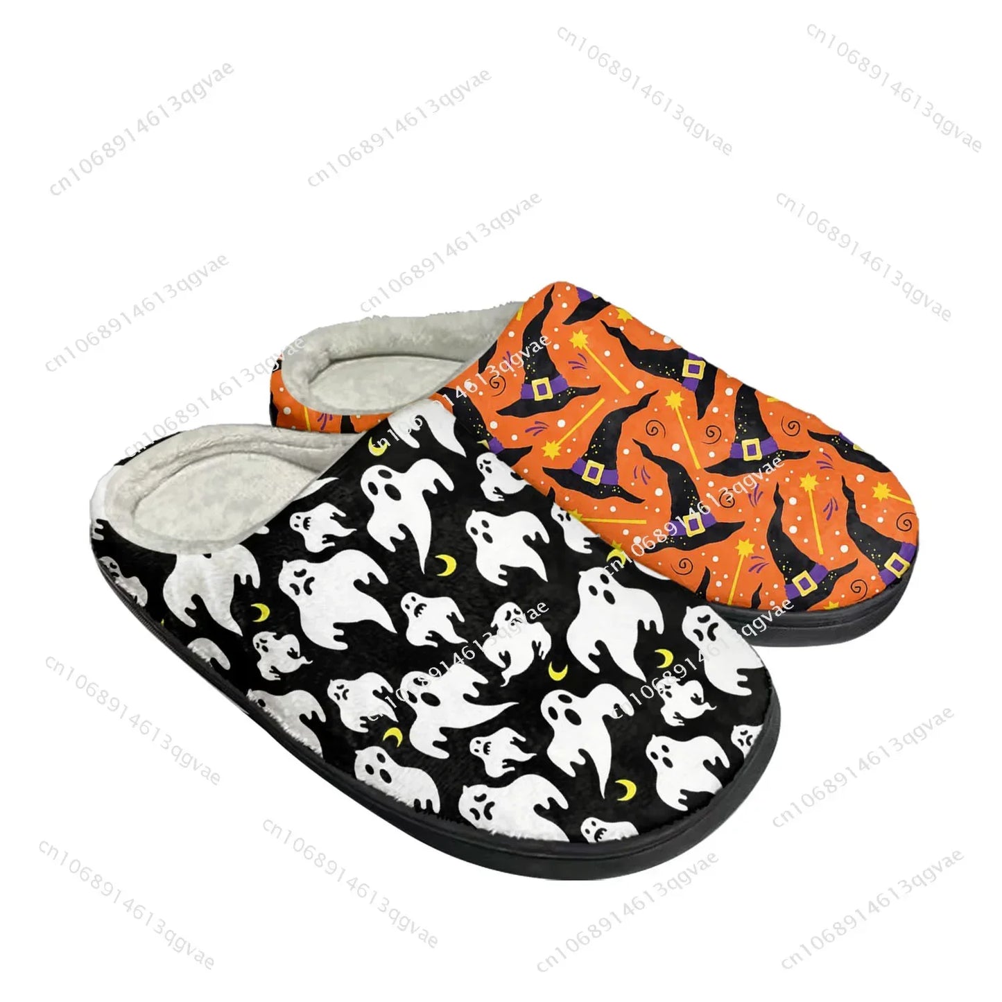 Halloween Pumpkin Home Cotton Slippers High Quality Mens Womens Plush Bedroom Casual Keep Warm Shoe Customized Thermal Slipper
