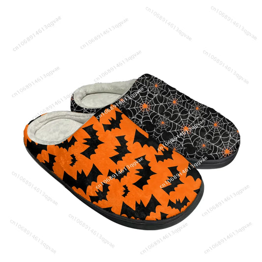 Halloween Pumpkin Home Cotton Slippers High Quality Mens Womens Plush Bedroom Casual Keep Warm Shoe Customized Thermal Slipper